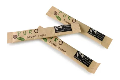 Puro cukier w paluszkach brązowy 1000 x 3g Fairtrade, opakowanie porcjowane